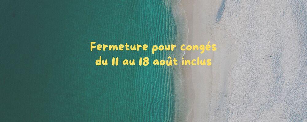 photo vue de dessus de la mer et message de fermeture de la MDJA du 11 au 18 août inclus