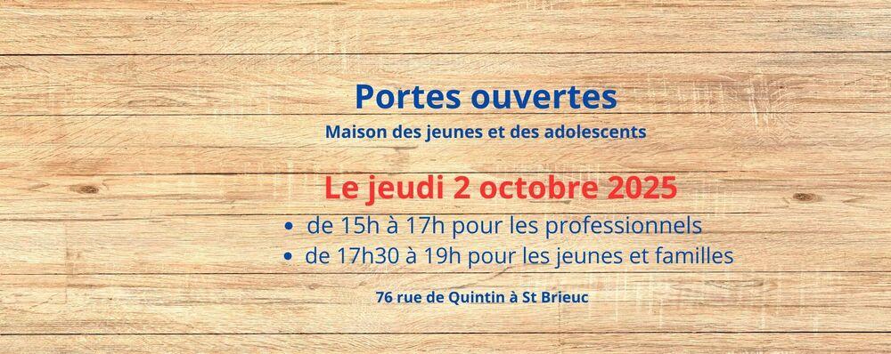 Affiche pour informer des portes ouvertes de la MDJA22