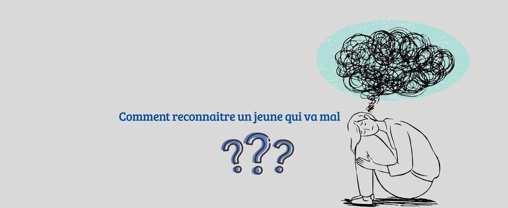 dessin d'un jeune avec un nuage sortant de sa tête - sujet de santé mentale